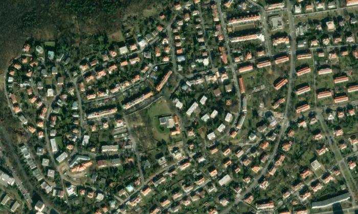 kaple svatého Michaela archanděla – letecký pohled