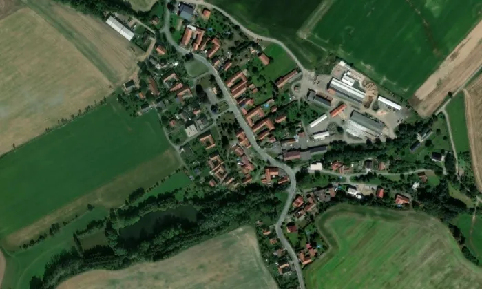 kaple svatého Michala (Sedliště) – letecký pohled