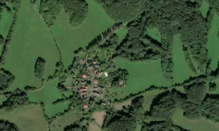 kaple svatého Václava (Bílka) – letecký pohled