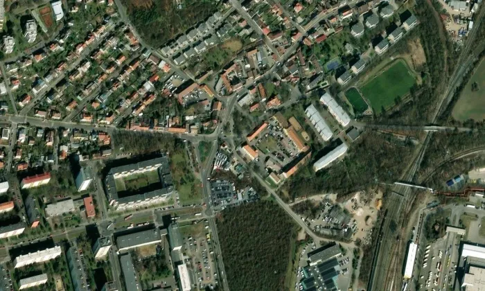 Kaple svatého Václava (Malesice) – letecký pohled