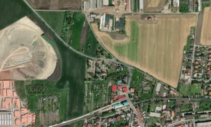 kaple svatého Vavřince (Libochovice) – letecký pohled