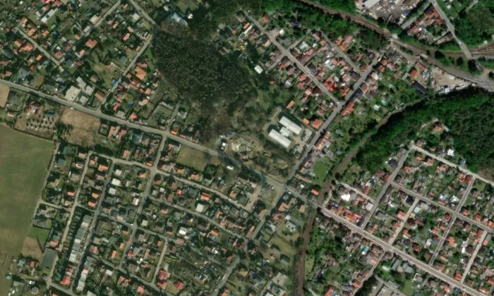 kaple svatého Vojtěcha (Neratovice) – letecký pohled