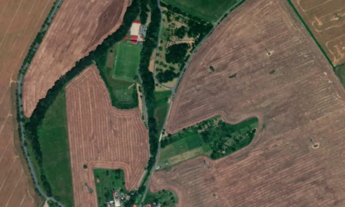 Kaplička svatého Huberta – letecký pohled