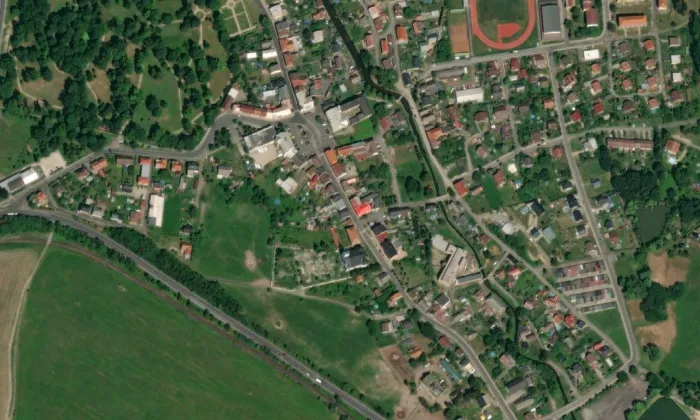 Klášter boromejek – letecký pohled