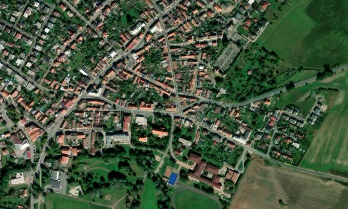 Klášter Sezemice – letecký pohled