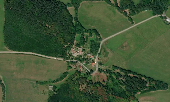 Klášter svatého Ondřeje – letecký pohled