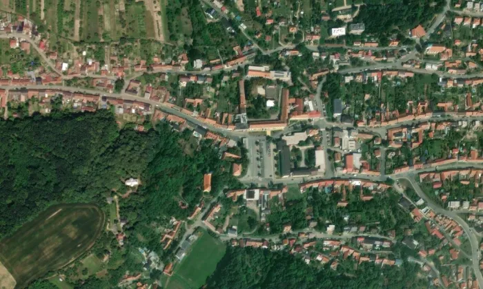 Klobouky u Brna – letecký pohled