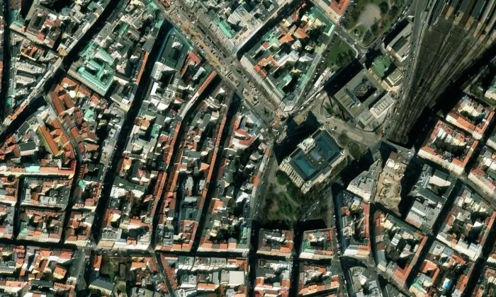 Koňská brána – letecký pohled