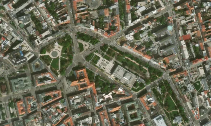 Koliště – letecký pohled