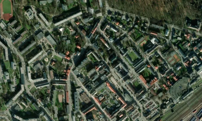 Kostel Božského srdce Páně (Nový Bohumín) – letecký pohled