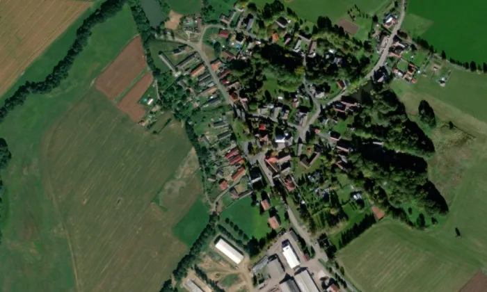 Kostel Nanebevzetí Panny Marie (Číhošť) – letecký pohled