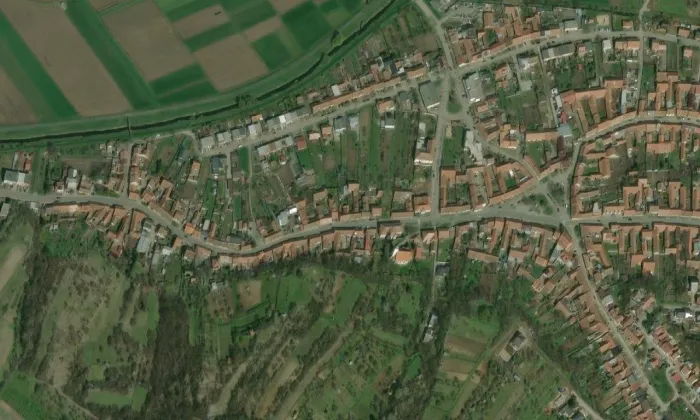 kostel Nanebevzetí Panny Marie (Blučina) – letecký pohled