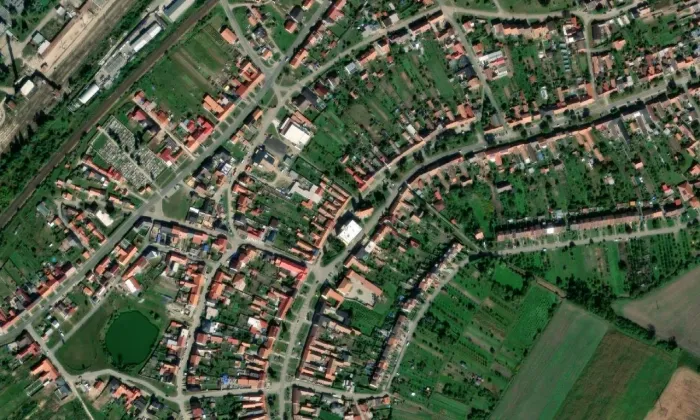 kostel Nanebevzetí Panny Marie (Mikulčice) – letecký pohled