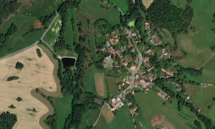 Kostel Nanebevzetí Panny Marie (Obděnice) – letecký pohled