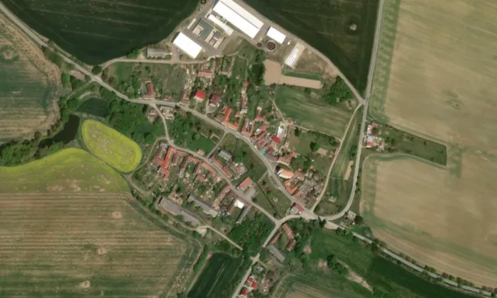 Kostel Nanebevzetí Panny Marie (Rancířov) – letecký pohled