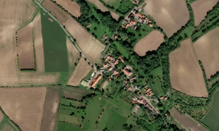 Kostel Neposkvrněného početí Panny Marie (Teplá) – letecký pohled