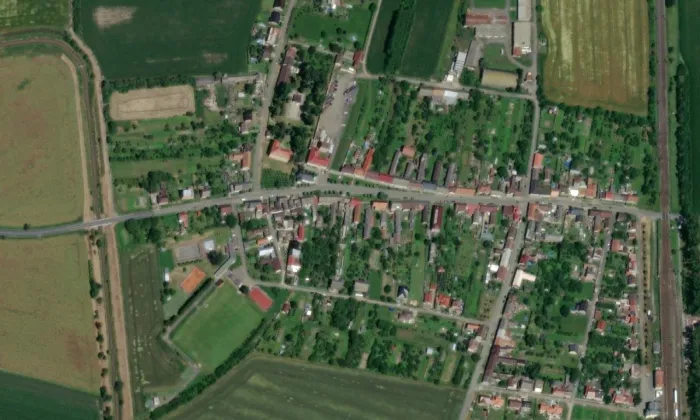 kostel svaté Anny (Říkovice) – letecký pohled