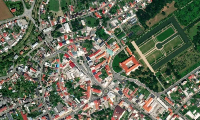 kostel svaté Anny (Holešov) – letecký pohled