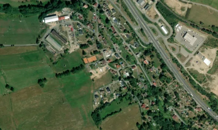 Kostel svaté Anny (Jeřmanice) – letecký pohled