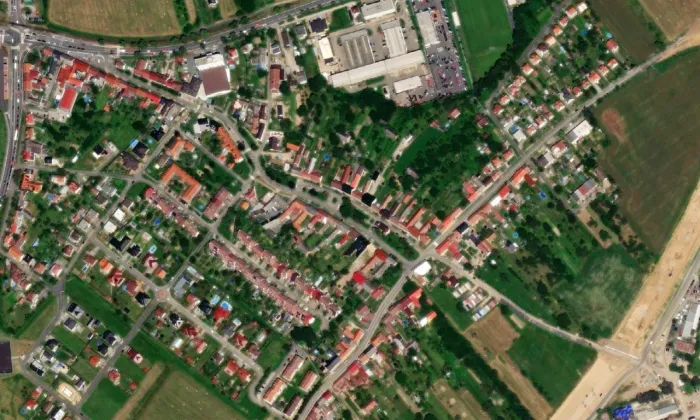 kostel svaté Anny (Kvítkovice) – letecký pohled