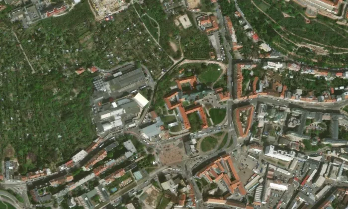 kostel svaté Anny (Staré Brno) – letecký pohled