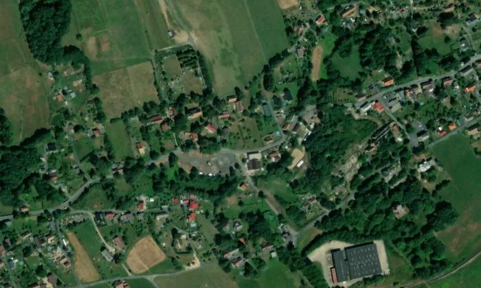 Kostel svaté Heleny – letecký pohled