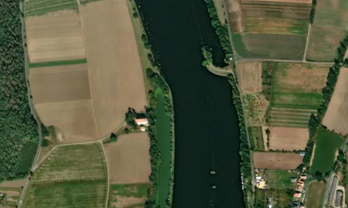 Kostel svaté Kateřiny (Libotenice) – letecký pohled