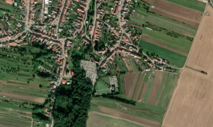 kostel svaté Kateřiny (Mutěnice) – letecký pohled