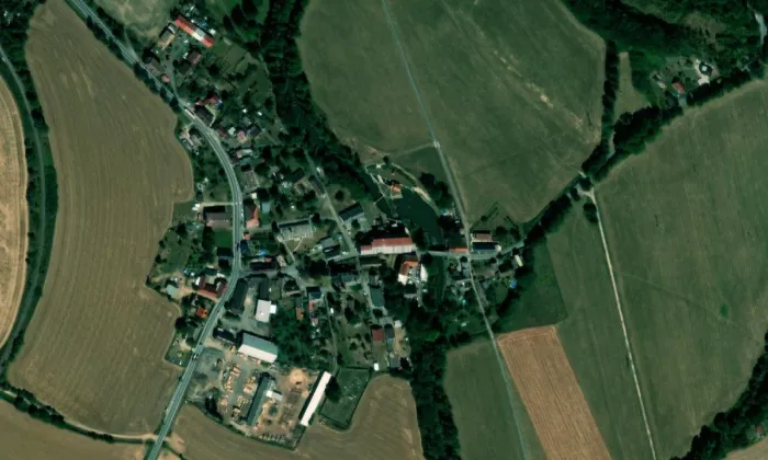 Kostel svaté Máří Magdaleny (Heřmanice) – letecký pohled