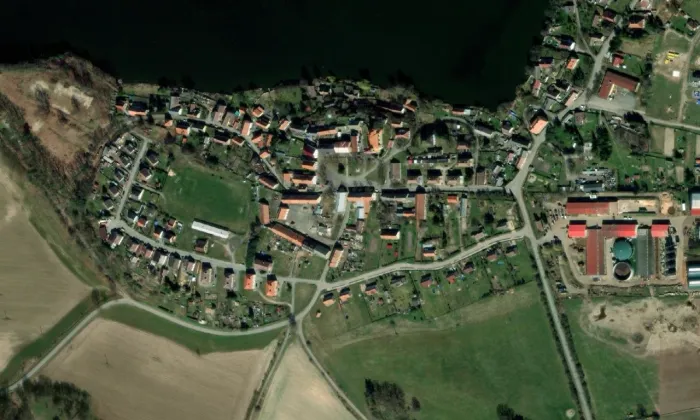 Kostel svaté Máří Magdaleny (Holany) – letecký pohled