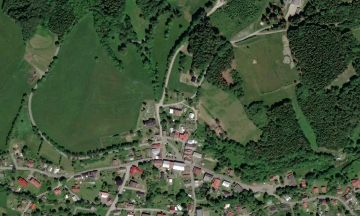 Kostel svaté Máří Magdaleny (Olešnice v Orlických horách) – letecký pohled