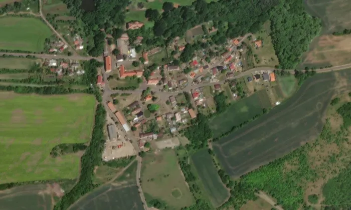 Kostel svaté Markéty (Vintířov) – letecký pohled