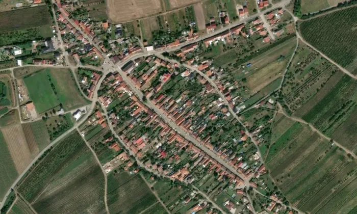 kostel svaté Rosálie – letecký pohled