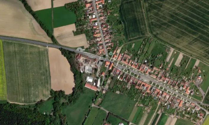 kostel svaté Terezie – letecký pohled