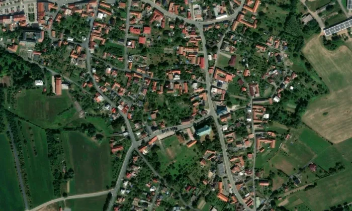 Kostel svatých Petra a Pavla (Kelč) – letecký pohled