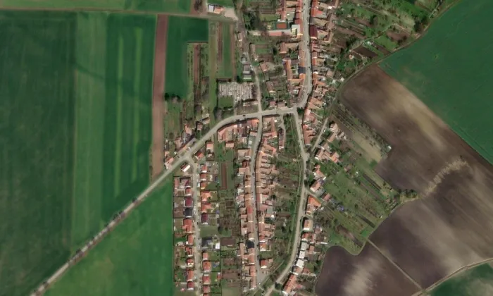 kostel svatého Antonína – letecký pohled