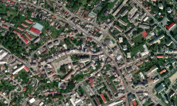 Kostel svatého Bartoloměje (Zábřeh) – letecký pohled