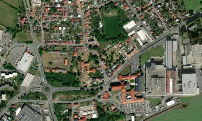 Kostel svatého Filipa a Jakuba (Kutná Hora) – letecký pohled