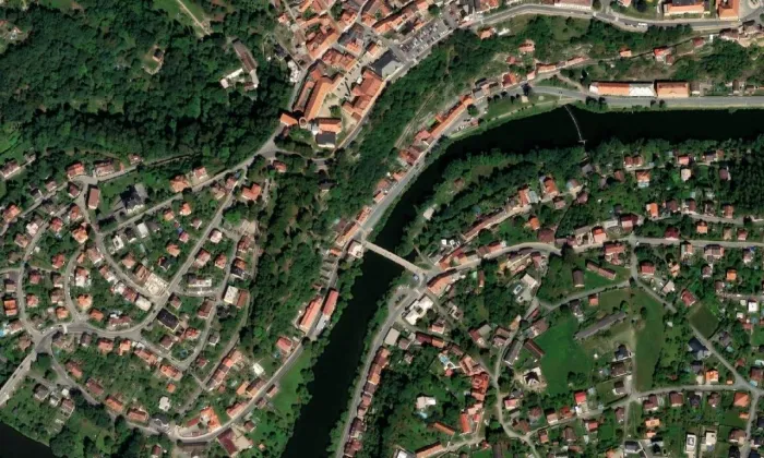 Kostel svatého Filipa a Jakuba (Tábor) – letecký pohled