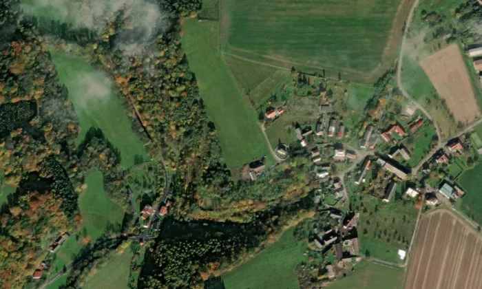 Kostel svatého Havla (Chocnějovice) – letecký pohled