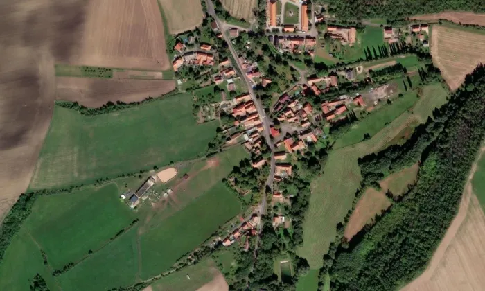 Kostel svatého Havla (Louny) – letecký pohled