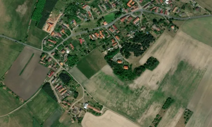 Kostel svatého Havla (Rasochy) – letecký pohled