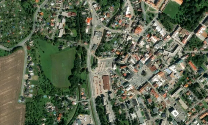 Kostel svatého Havla (Rychnov nad Kněžnou) – letecký pohled