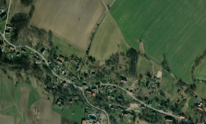 Kostel svatého Jakuba apoštola (Václavice) – letecký pohled