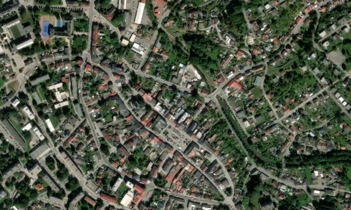 kostel svatého Jakuba Staršího (Česká Třebová) – letecký pohled