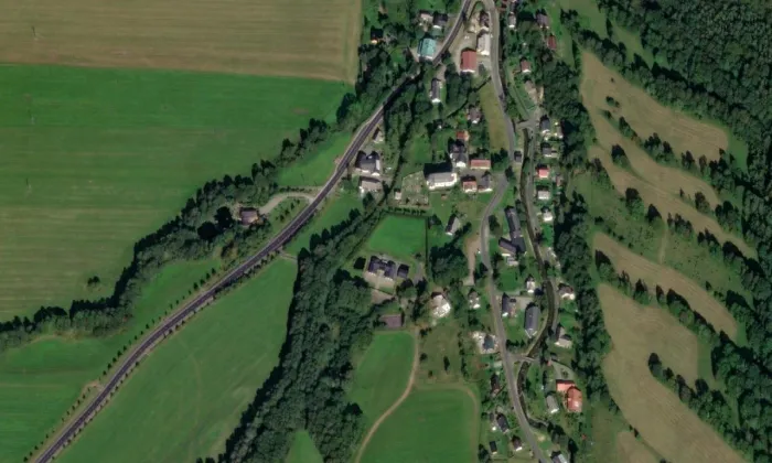 kostel svatého Jana Křtitele (Domašov) – letecký pohled