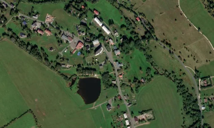 Kostel svatého Jana Křtitele (Orlické Záhoří) – letecký pohled