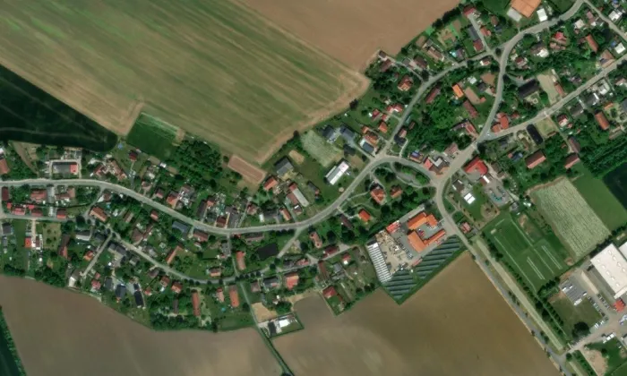 Kostel svatého Jana Křtitele (Pohoří) – letecký pohled