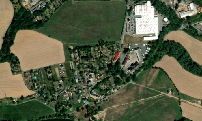 Kostel svatého Jana Křtitele (Turnov) – letecký pohled