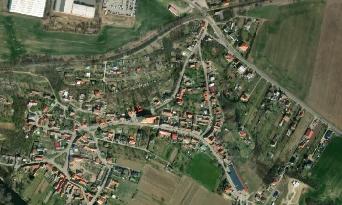 kostel svatého Jana Nepomuckého (Dyje) – letecký pohled